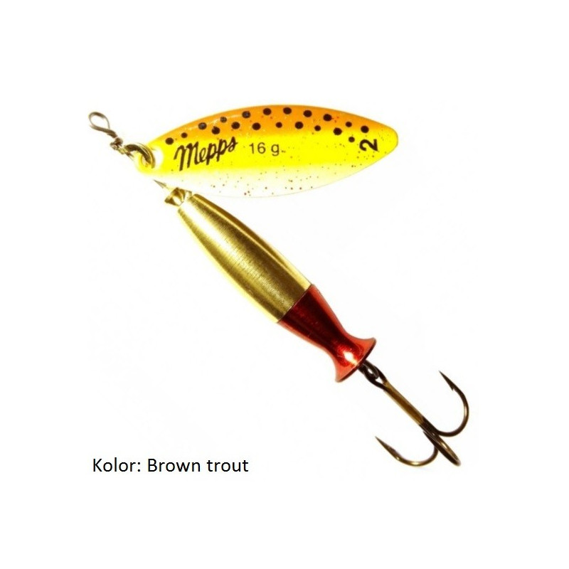 Błystki obrotowe Aglia Long Heavy 8g rainbo trout Mepps Błystki obrotowe Aglia Long Heavy 8g rainbo trout Mepps