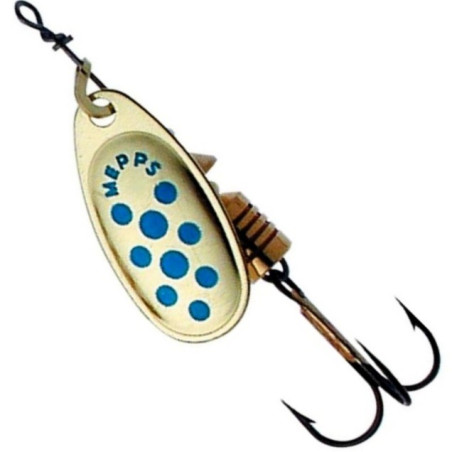 Błystka obrotowa Mepps Comet Decore 11g roz.5 złoty/niebieskie kropki