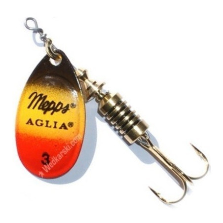Błystka Mepps Aglia Furia 4.5g roz.2 złoty/czarny/pomarańczowy/czerwony Błystka Mepps Aglia Furia 4.5g roz.2 złoty/czarny/pomarańczowy/czerwony