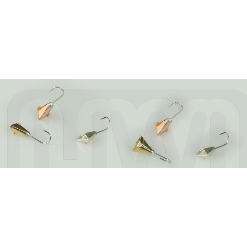 Mormyszka wolframowa MW30/3"Trójkąt Bermudzki" miedź Liwi