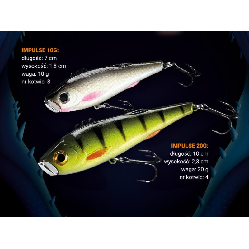 Woblery wibrujące Impulse 20g 2706 SPINMAD