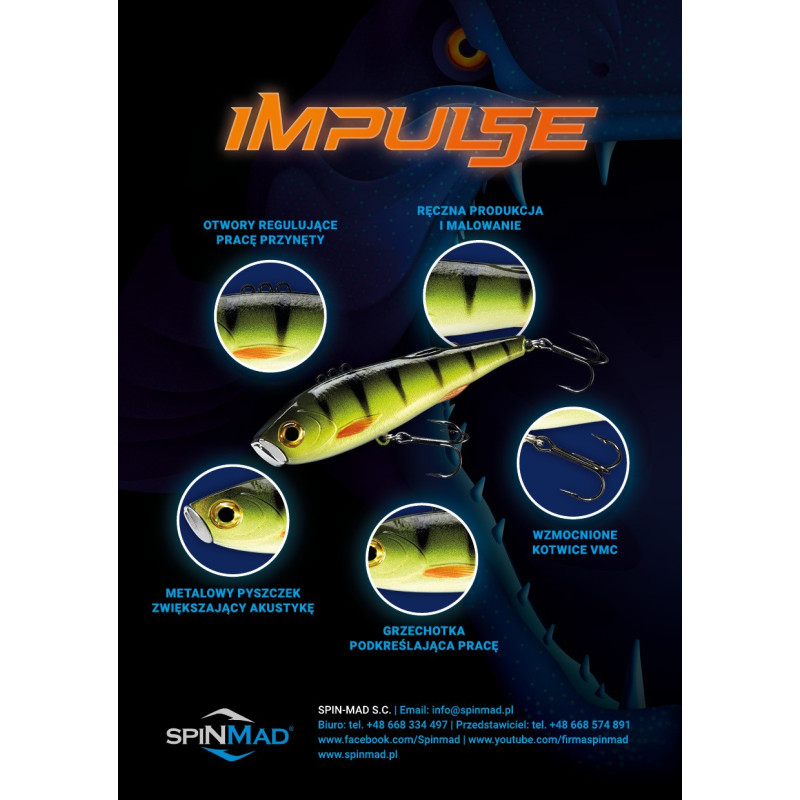Woblery wibrujące Impulse 10g 2605 SPINMAD
