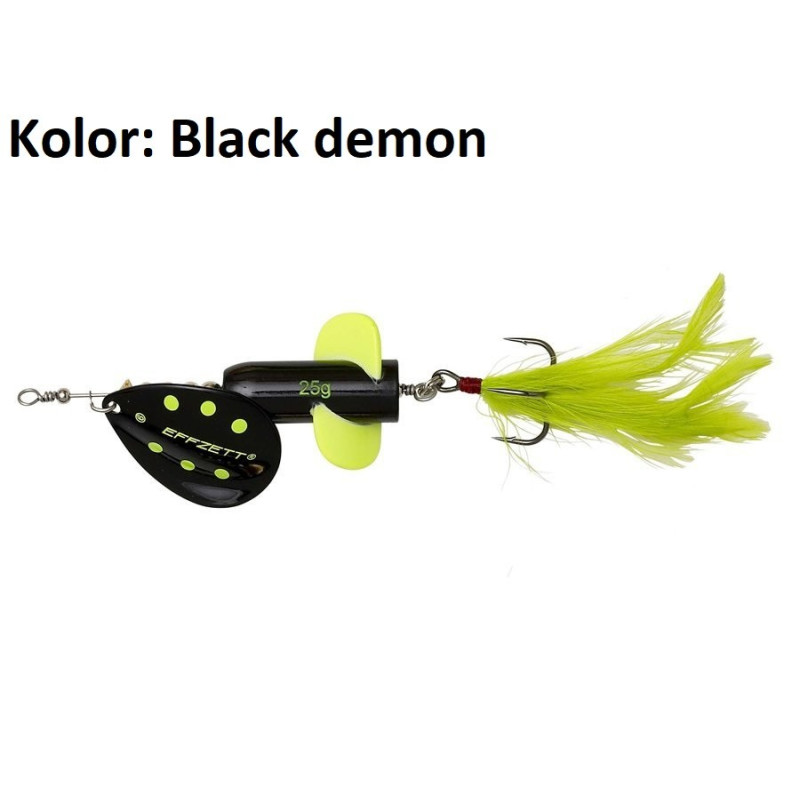 Obrotówka DAM Effzett Rattlin Spinners 18g black demon