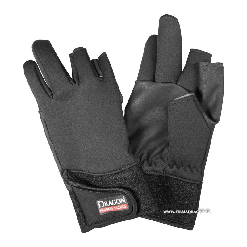 Rękawiczki neopren DRAGON 3-finger cut - czarne