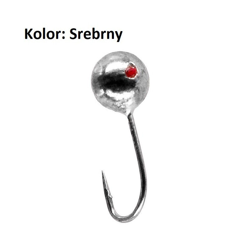 Mormyshka okrągła srebrny Mikado