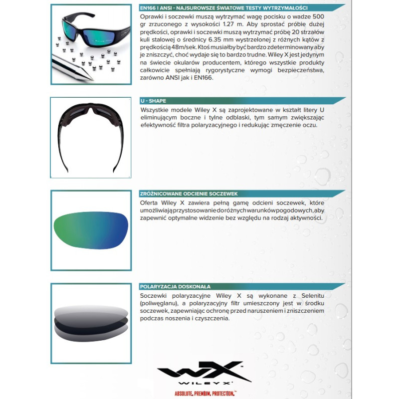 Okulary Wiley X CHVAL08 - VALOR Polarized Smoke Grey, Matte Black Frame Okulary Wiley X CHVAL08 - VALOR Polarized Smoke Grey, Matte Black Frame