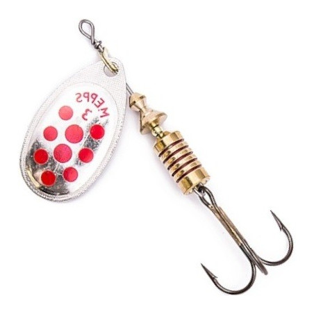 Błystka Mepps Aglia Decoree 6.5g roz.3 srebrny/czerwone kropki