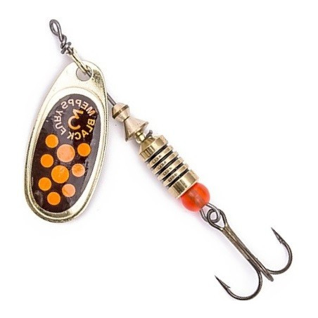 Błystka Mepps Black Fury złoty 8g roz.4 czarny/żółte kropki Błystka Mepps Black Fury złoty 8g roz.4 czarny/żółte kropki