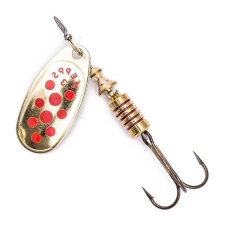 Błystka Mepps Comet Decorees 8g roz.4 złoty/czerwone kropki