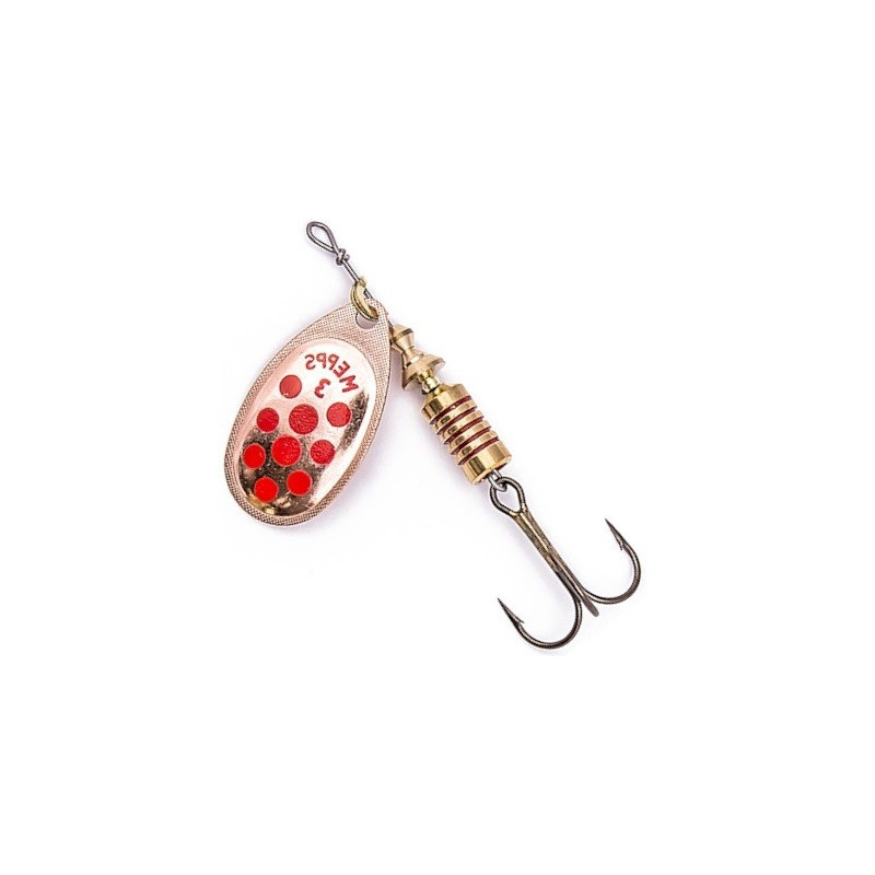 Błystka Mepps Aglia Decorees  6,5g roz.3 miedź/czerwone kropki