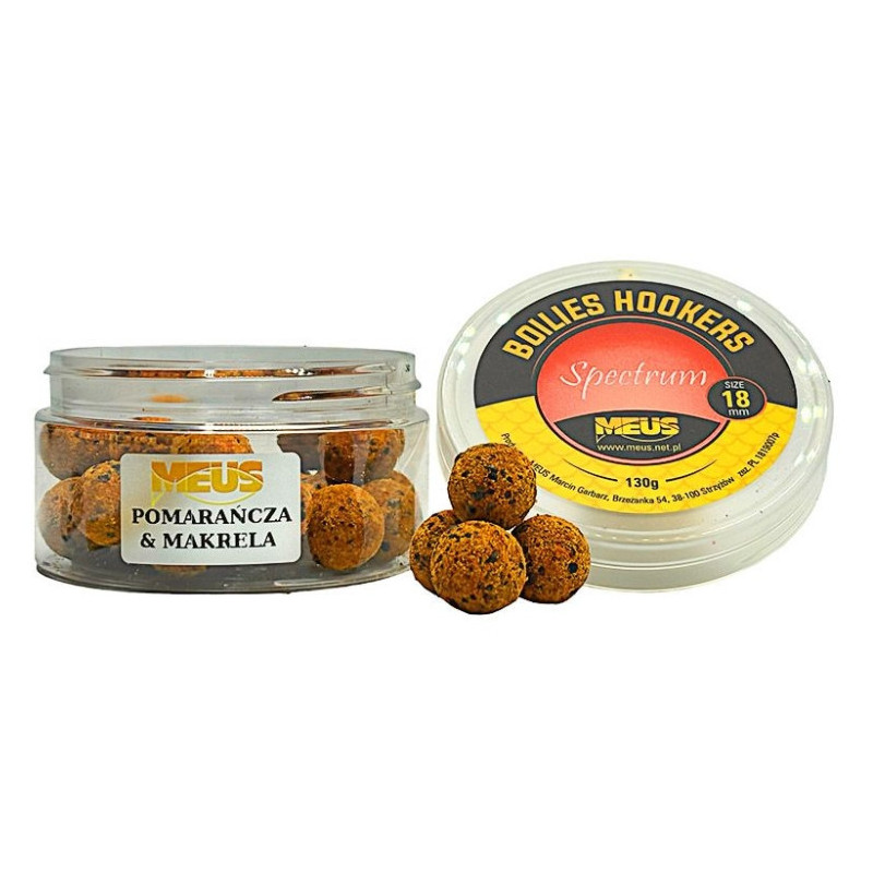 Kulki hakowe Meus Spectrum 130g - 18mm Pomarańcza & Makrela (tonące)