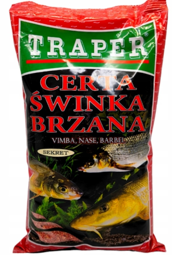 Zanęta Traper Sekret 1kg - Certa,Świnka,Brzana  Zanęta Traper Sekret 1kg - Certa,Świnka,Brzana