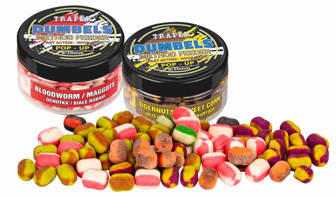 Dumbels Duo Color Pop-Up Method Feeder 30g - 8x10mm orzech tygrysi/kukurydza Traper Dumbels Duo Color Pop-Up Method Feeder 30g - 8x10mm orzech tygrysi/kukurydza Traper
