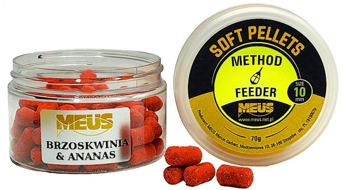 Pellet Meus Soft 70g - 10mm brzoskwinia & ananas Pellet Meus Soft 70g - 10mm brzoskwinia & ananas