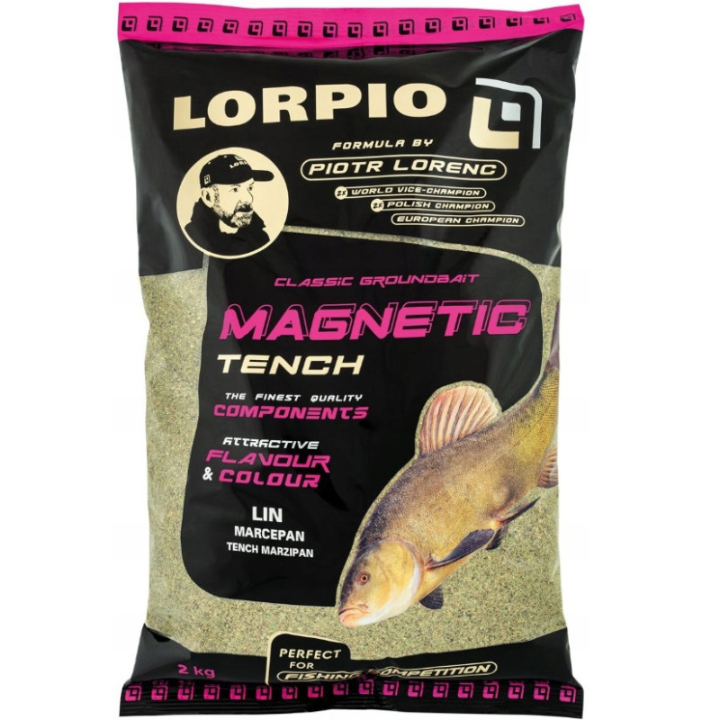Zanęta Lorpio serii Magnetic Tench 2kg - marcepan, lin