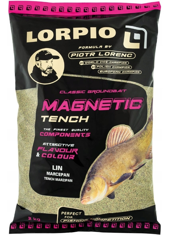 Zanęta Lorpio serii Magnetic Tench 2kg - marcepan, lin Zanęta Lorpio serii Magnetic Tench 2kg - marcepan, lin