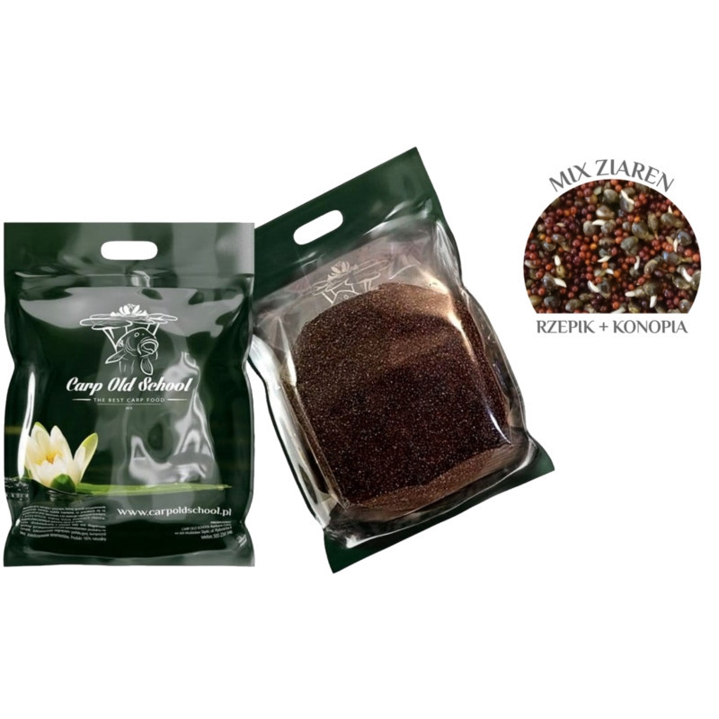 Ziarna Carp Old School 5kg - konopie,rzepik naturalny Ziarna Carp Old School 5kg - konopie,rzepik naturalny