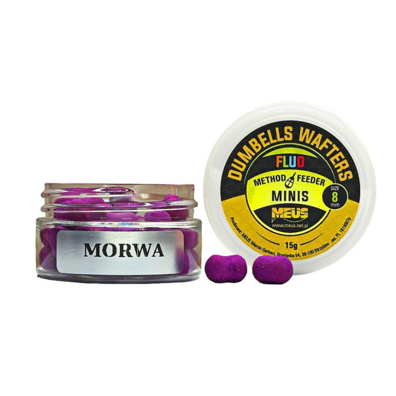 Kulki hakowe Meus Dumbells Fluo Wafters MINIS 15g, 8mm - morwa