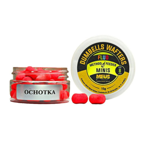 Kulki hakowe Meus Dumbells Fluo Wafters MINIS 15g / 8mm / ochotka