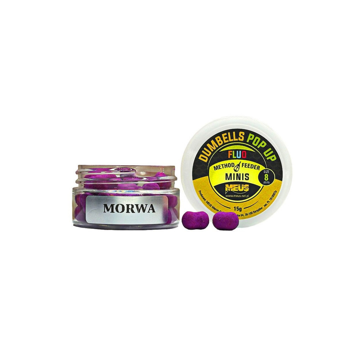 Kulki Meus Dumbells Fluo Pop Up MINIS 15g,  8mm - morwa