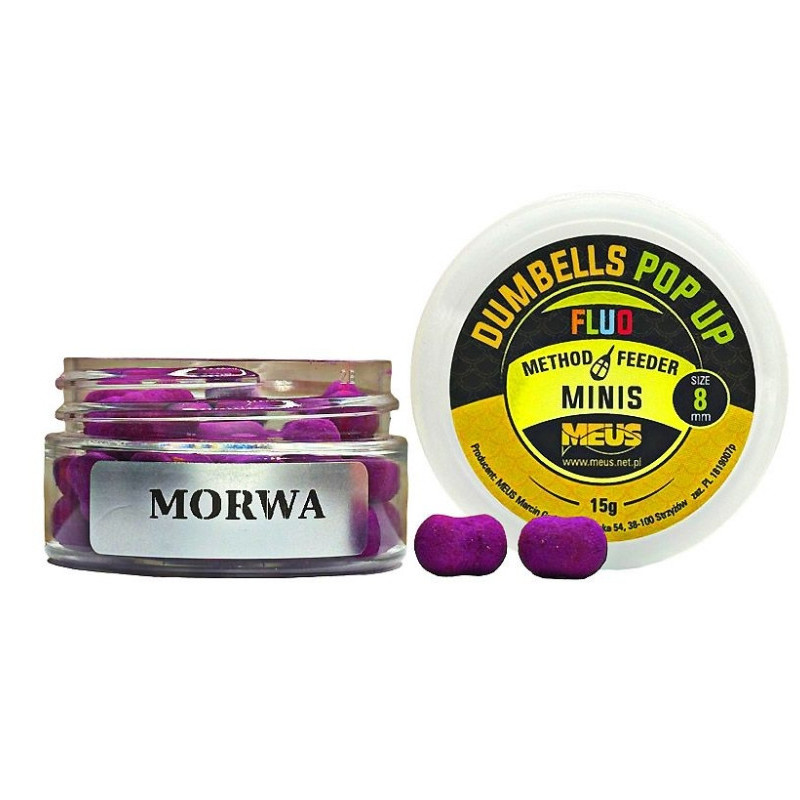 Kulki Meus Dumbells Fluo Pop Up MINIS 15g,  8mm - morwa