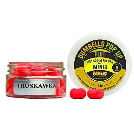 Kulki Meus Dumbells Fluo Pop Up MINIS 15g - 8mm truskawka