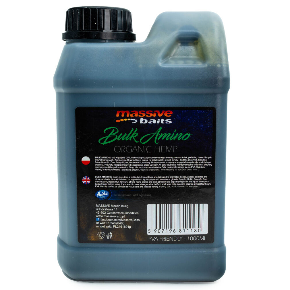Dodatek Liquids Massive Baits 1000ml - Hemp Oil Premium Dodatek Liquids Massive Baits 1000ml - Hemp Oil Premium