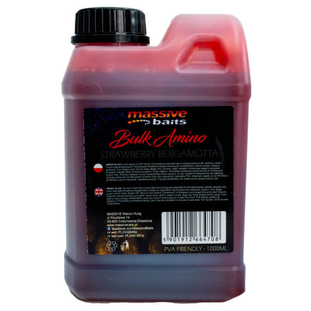 Dodatek Liquids Massive Baits 1000ml / Bulk Amino Strawberry Bergamotta