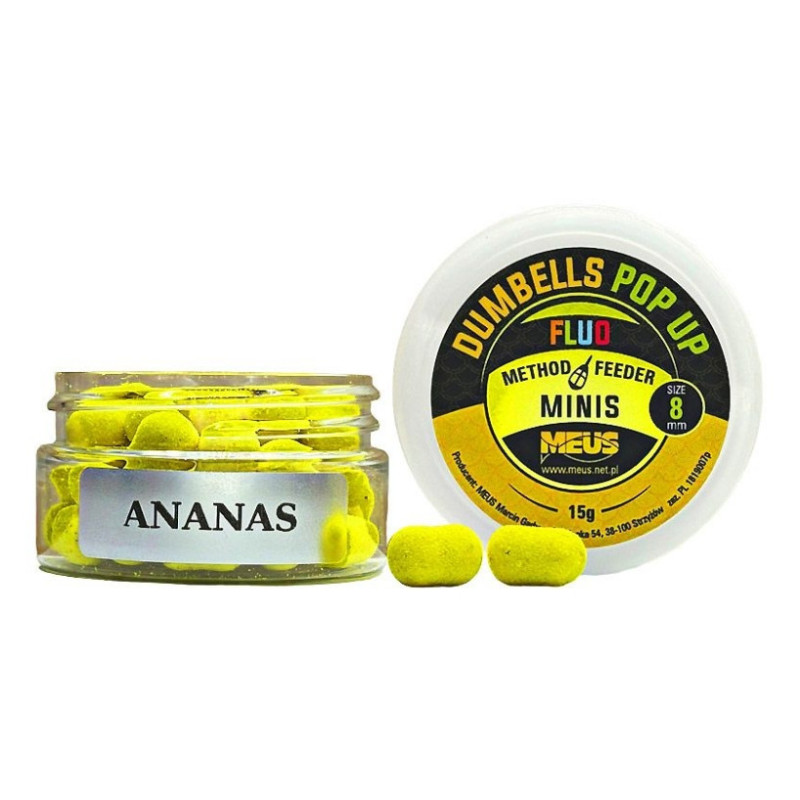 Kulki Meus Dumbells Fluo Pop Up MINIS 15g / 8mm / Ananas