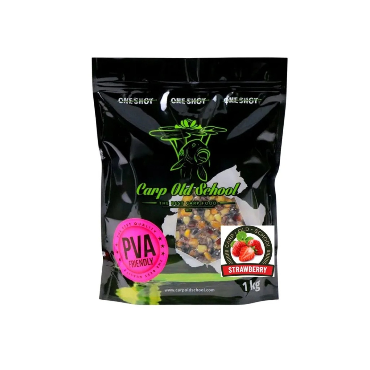 Ziarno zanętowe Carp Old School Rainbow Mix 1kg - Truskawka 