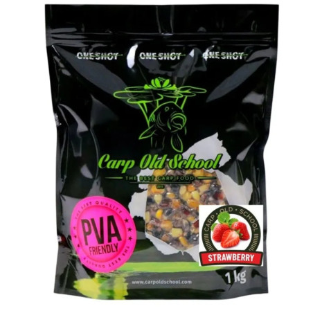 Ziarno zanętowe Carp Old School Rainbow Mix 1kg / Truskawka 