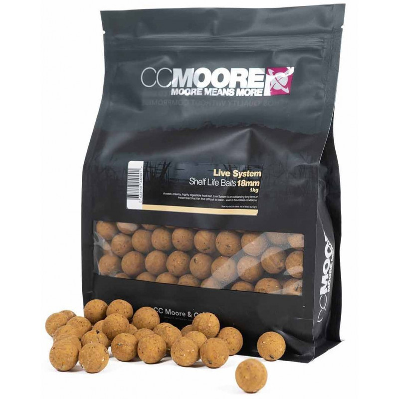 Kulki CC Moore ShelfLife Boilies 1kg - 18mm Live System