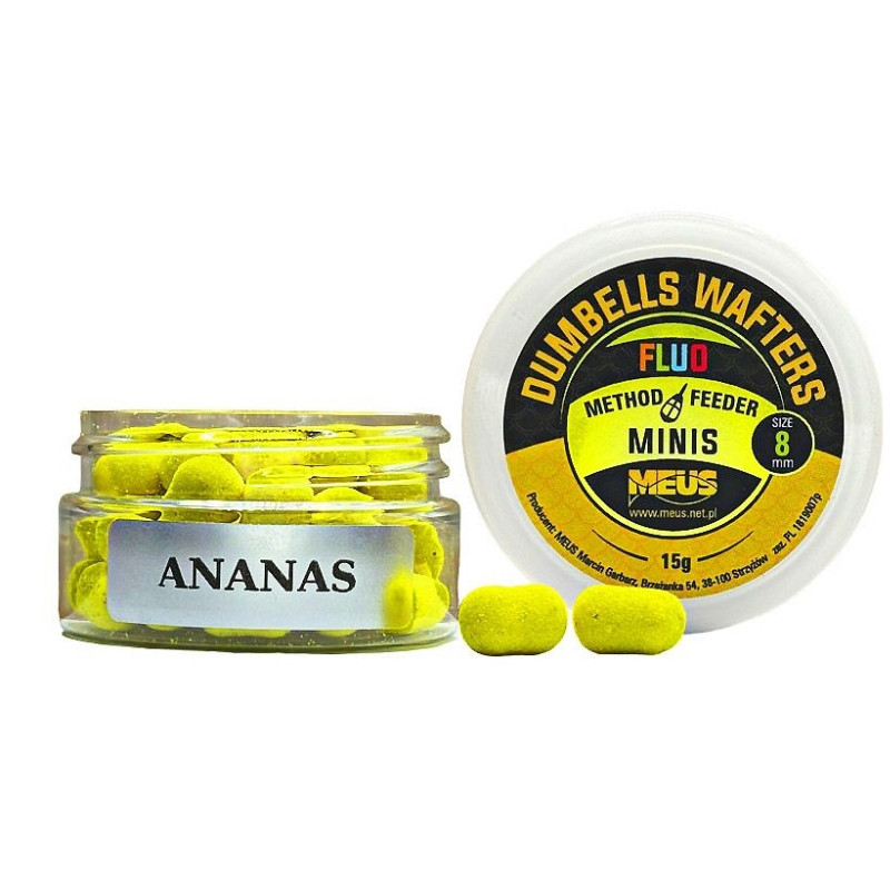 Kulki hakowe Meus Dumbells Fluo Wafters MINIS 15g, 8mm - ananas