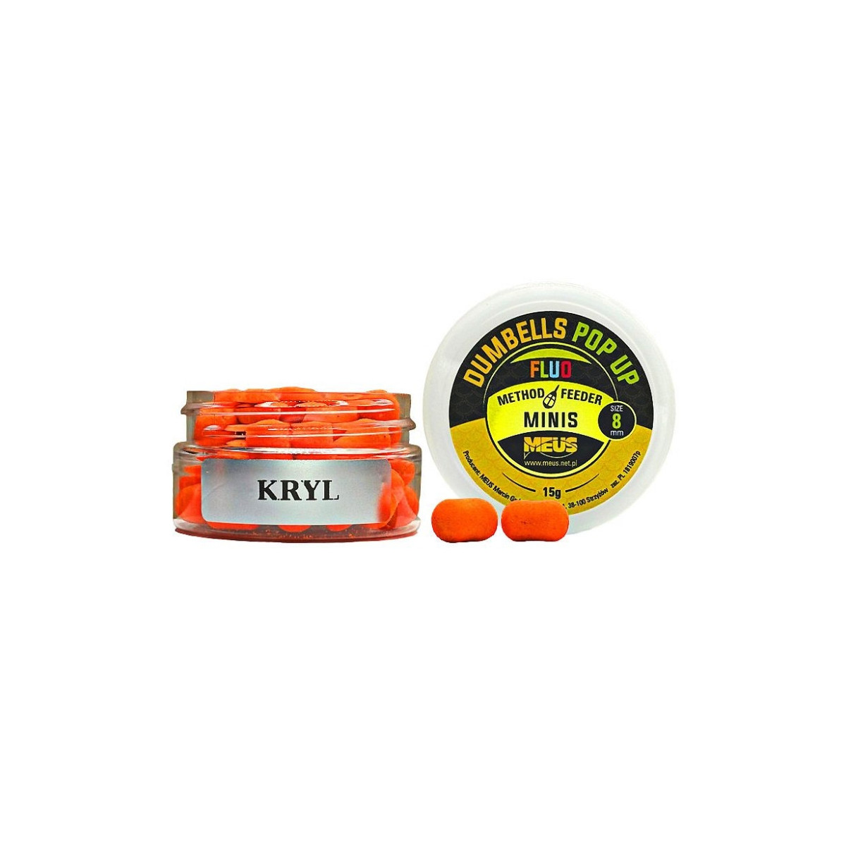 Kulki Meus Dumbells Fluo Pop Up MINIS 15g, 8mm - kryl