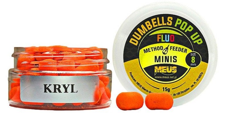 Kulki Meus Dumbells Fluo Pop Up MINIS 15g - 8mm kryl Kulki Meus Dumbells Fluo Pop Up MINIS 15g - 8mm kryl