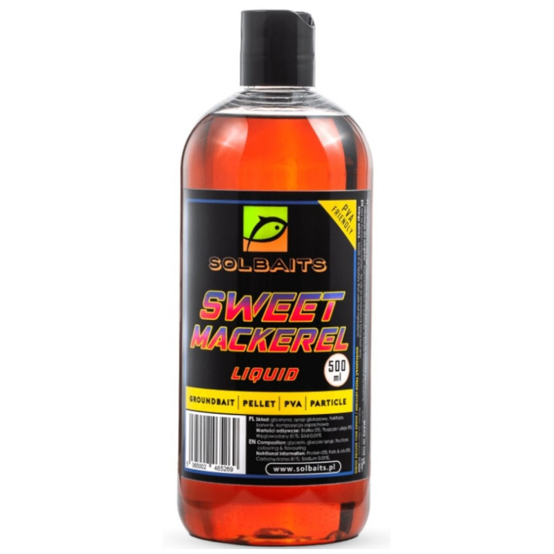 Liquid Solbaits 500ml - Sweet Mackerel