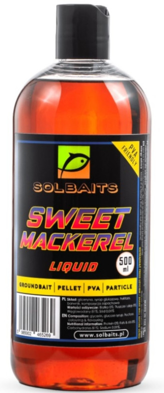 Liquid Solbaits 500ml - Sweet Mackerel Liquid Solbaits 500ml - Sweet Mackerel