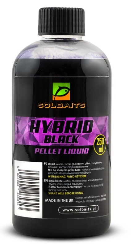 Liquid Solbaits 250ml -  Hybrid Black Liquid Solbaits 250ml -  Hybrid Black