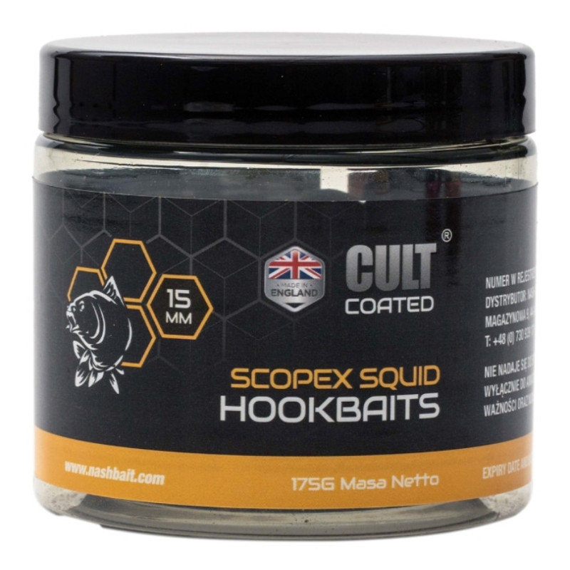 Kulki Nash Cult Coated Hookbaits 15mm - Scopex Squid