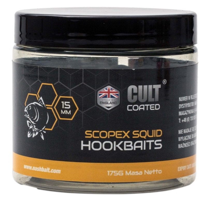 Kulki Nash Cult Coated Hookbaits 15mm - Scopex Squid Kulki Nash Cult Coated Hookbaits 15mm - Scopex Squid