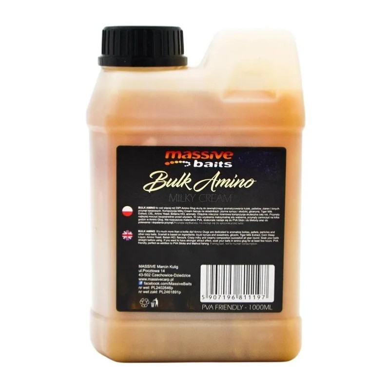Liquid Massive Baits Bulk Amino 1L - Milky Cream