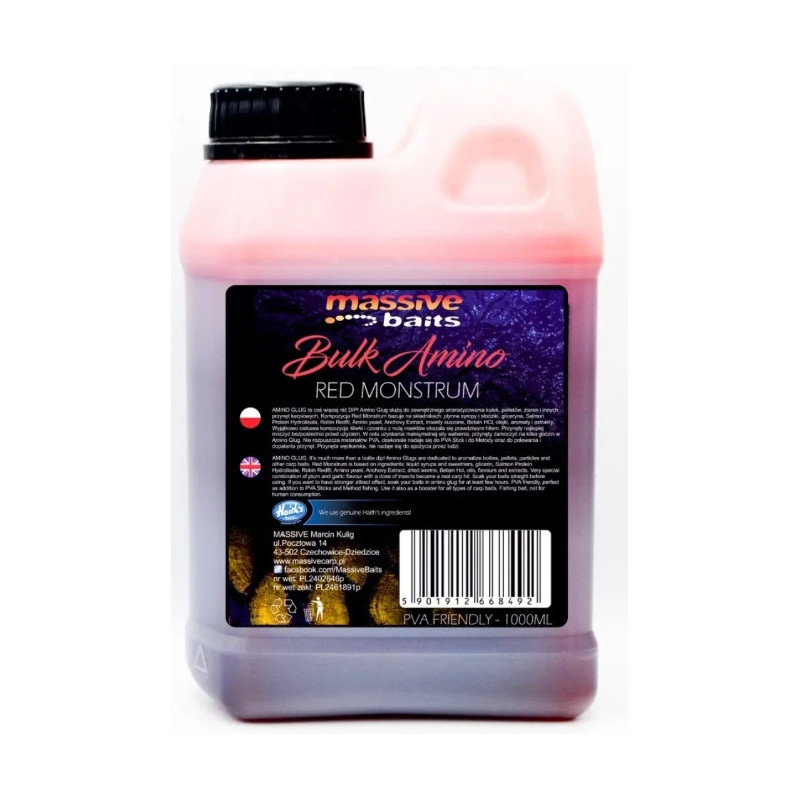 Liquid Massive Baits 1000ml - Bulk Amino Red Monstrum