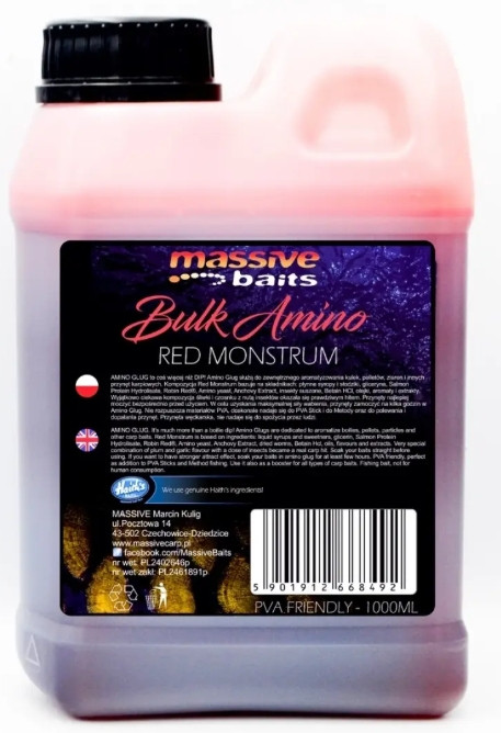 Liquid Massive Baits 1000ml - Bulk Amino Red Monstrum