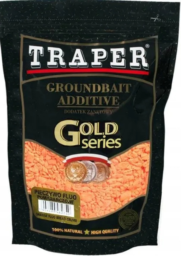 Dodatek zanętowy Traper Gold Series 400g - pieczywo fluo pomarańczowe