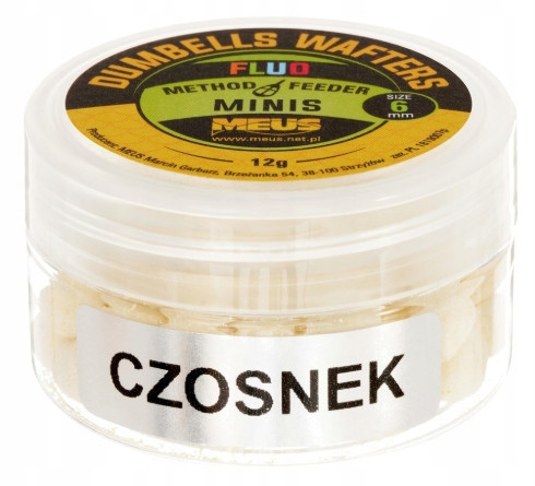 Kulki hakowe Meus Dumbells Fluo Wafters MINIS 12g - 6mm czosnek Kulki hakowe Meus Dumbells Fluo Wafters MINIS 12g - 6mm czosnek