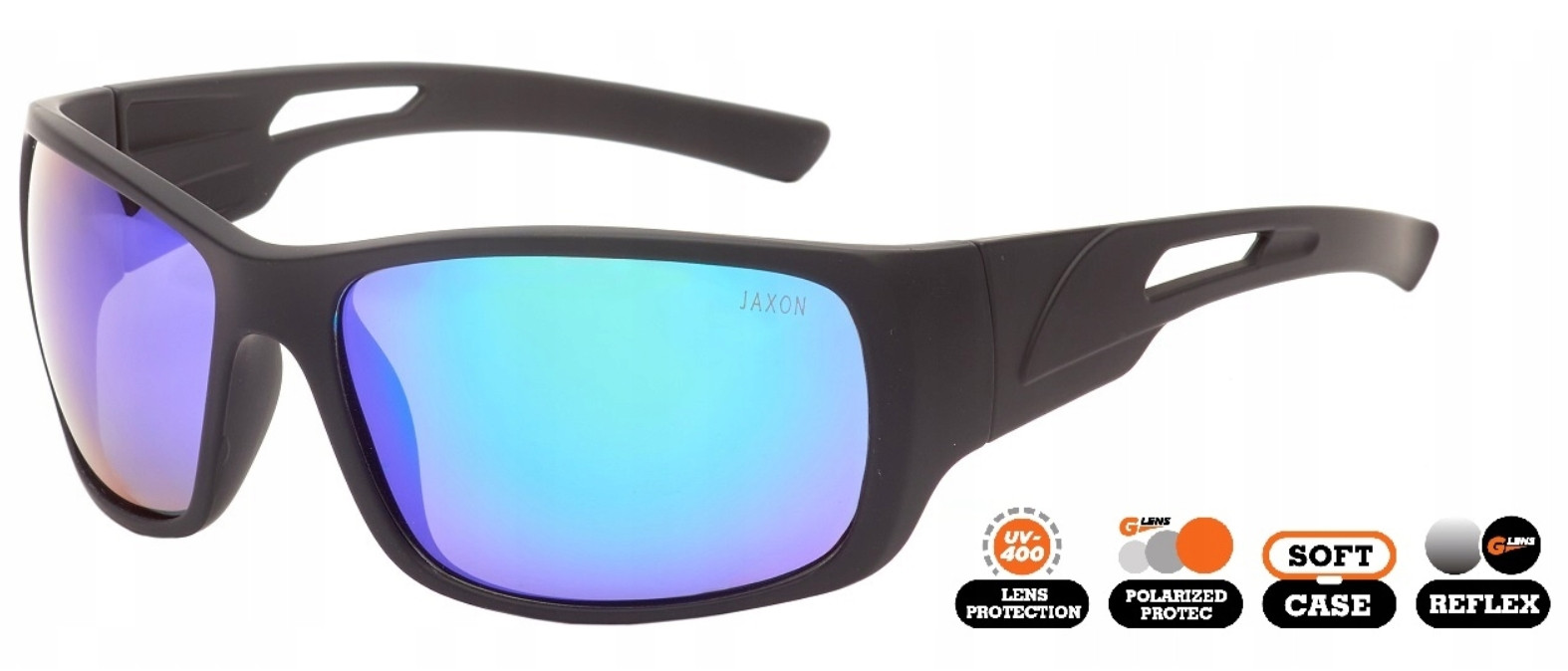 Okulary polaryzacyjne Jaxon AK-OKX63SMZ - lustrzanka zielona Okulary polaryzacyjne Jaxon AK-OKX63SMZ - lustrzanka zielona