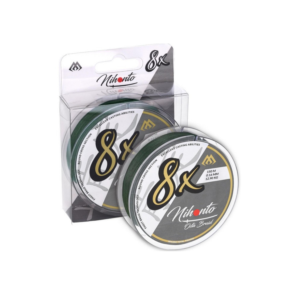 Plecionka Mikado Nihonto Octa Braid 150m - 0.26mm zielony Plecionka Mikado Nihonto Octa Braid 150m - 0.26mm zielony