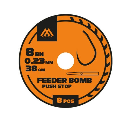 Przypon Mikado Feeder Bomb hak 10 0,20mm - push stop bez zadziora