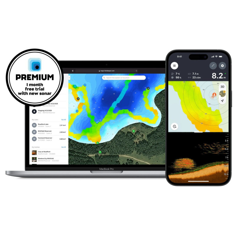 Power Bundle Echosonda Deeper Smart Sonar CHIRP+3 + ładowarka solarna