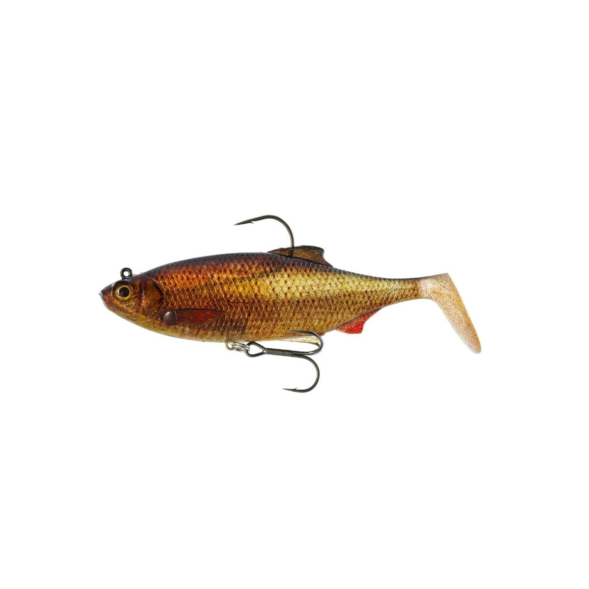 Guma Westin Ricky The Roach Shadtail R 'N R 14cm - Clear Rudd Guma Westin Ricky The Roach Shadtail R 'N R 14cm - Clear Rudd